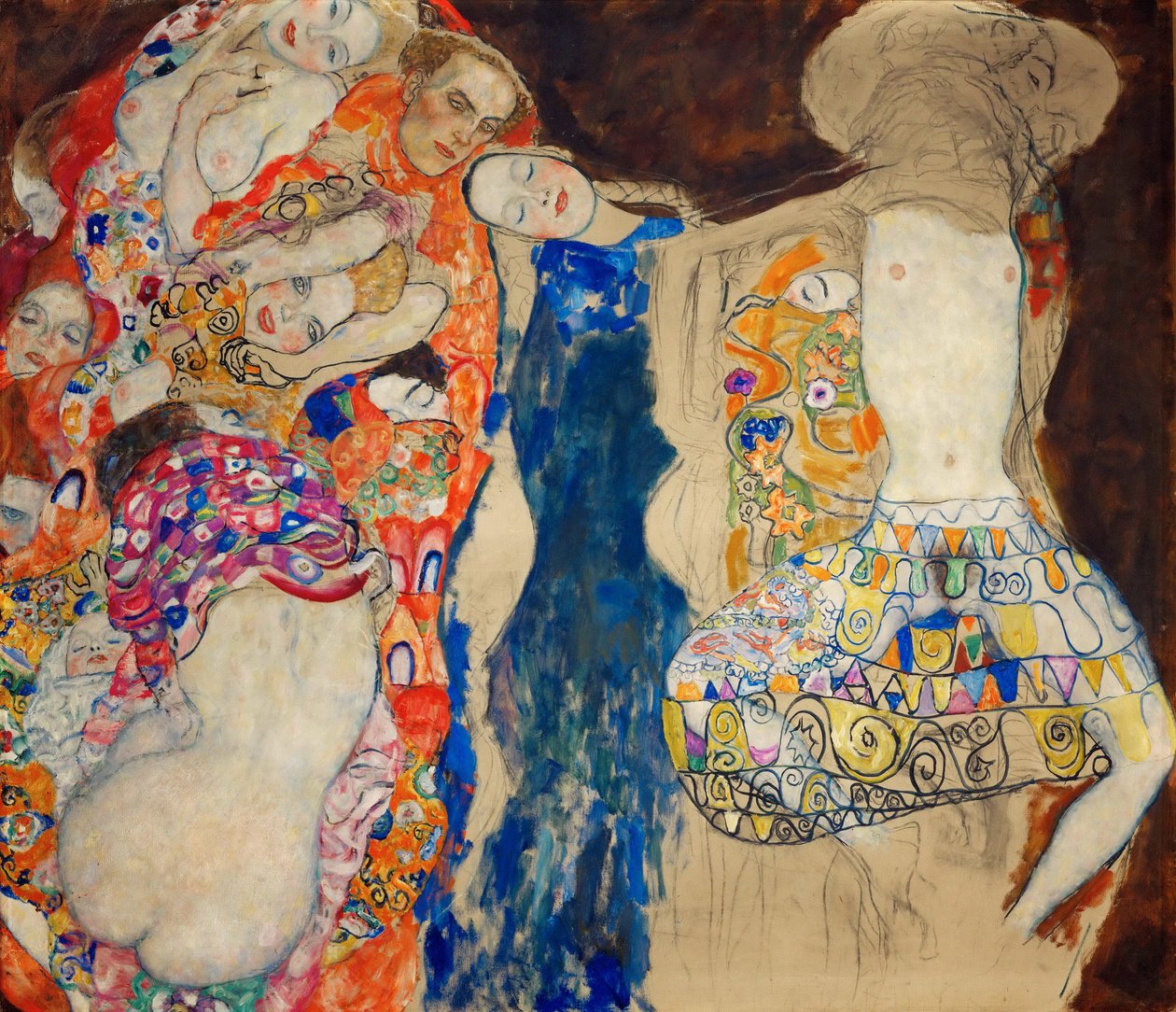 La Mariee - Panna młoda - Klimt, Gustav (1862-1918) - 1918 - Olej na płótnie - 165x191 - Oesterreichische Galerie Belvedere, Wiedeń autorstwa Gustav Klimt