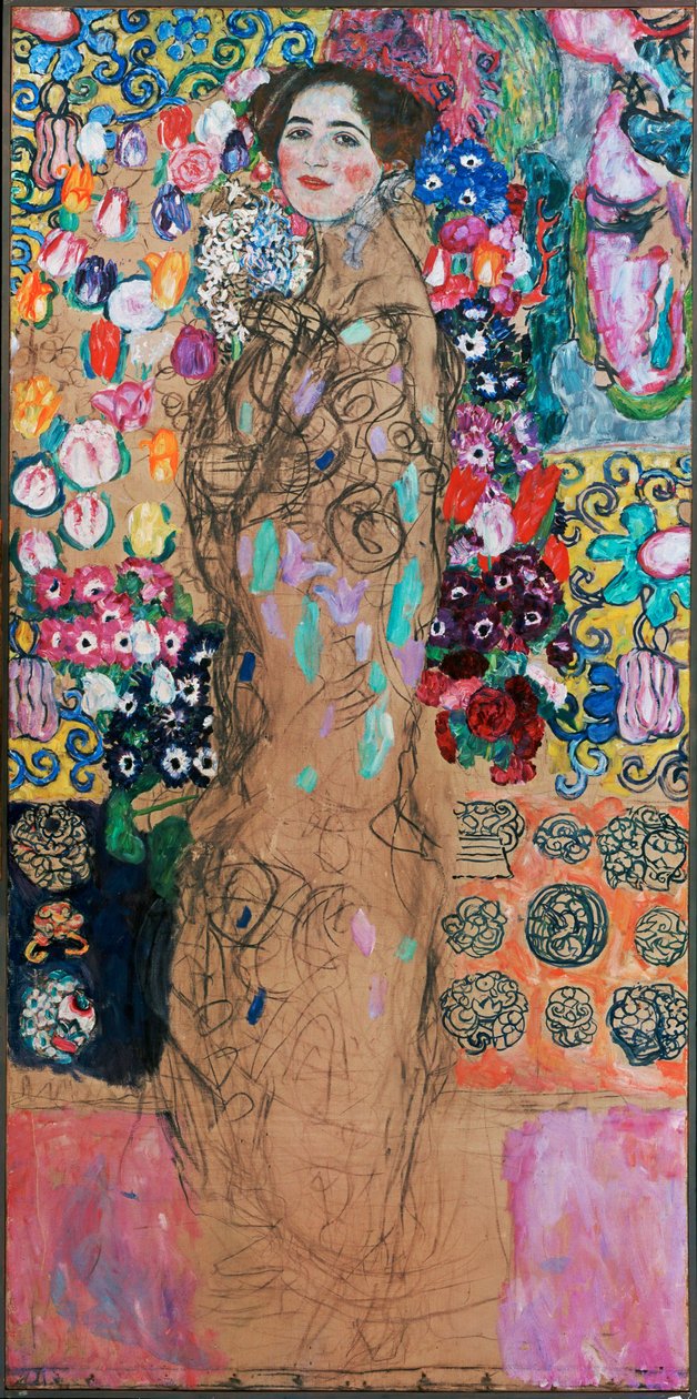 Dama z wachlarzem autorstwa Gustav Klimt