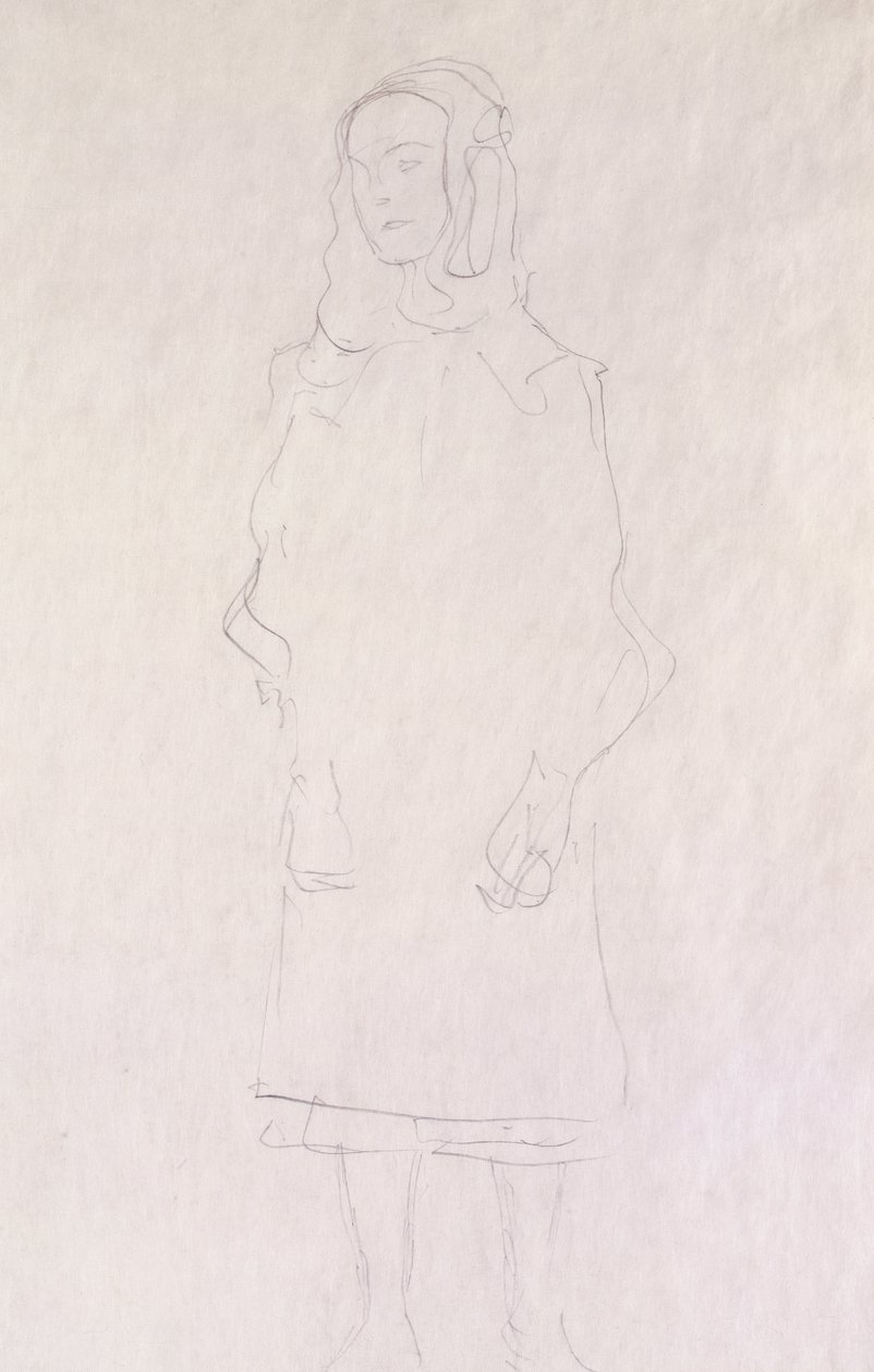 Mada Primavesi, ok. 1925 (ołówek na błyszczącym japońskim papierze) autorstwa Gustav Klimt