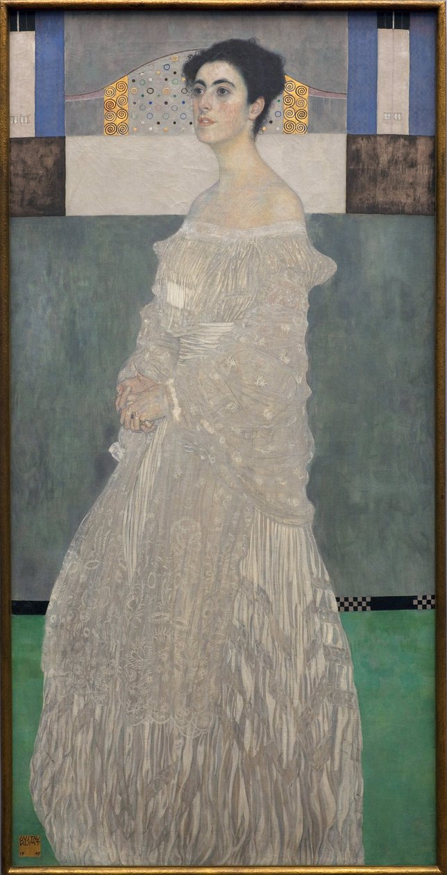 Margaret Stonborough Wittgenstein. Obraz Gustava Klimta (1862-1918), olej na płótnie 1905. Sztuka austriacka, początek XX wieku, symbolika. Neue Pinakothek, Monachium (Niemcy). autorstwa Gustav Klimt