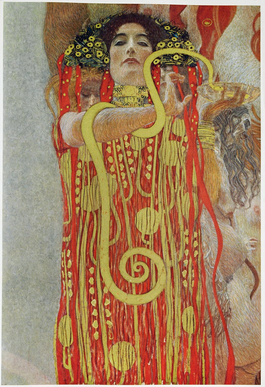 Medycyna, część fresku sufitowego dla Uniwersytetu Wiedeńskiego autorstwa Gustav Klimt