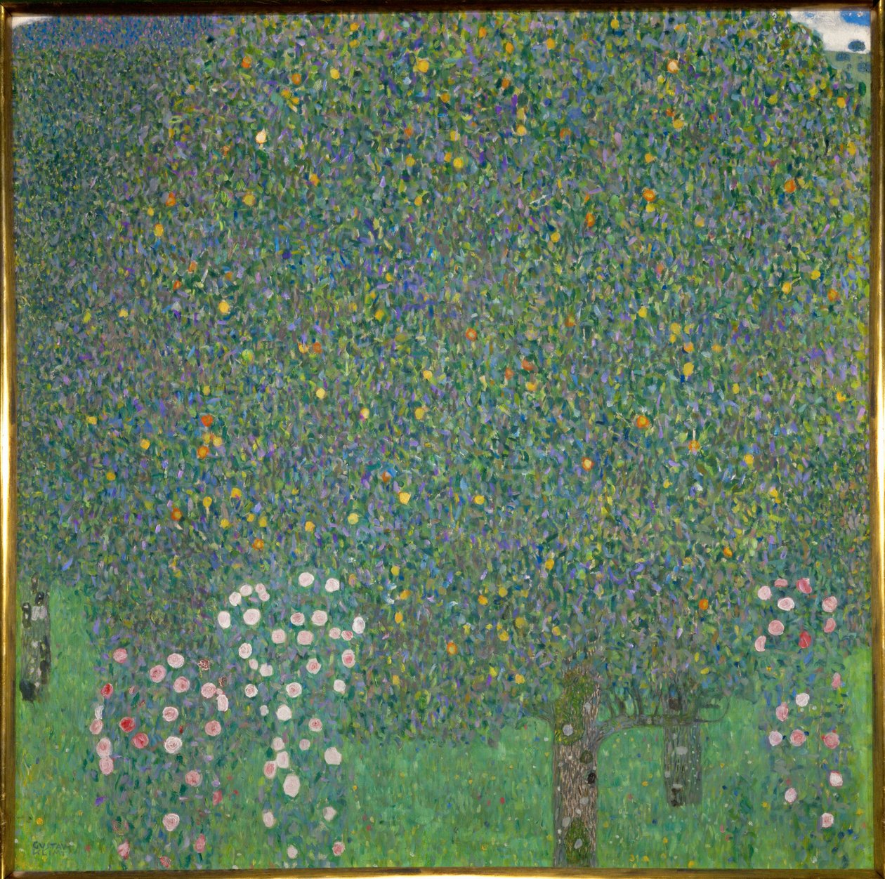 Róże pod drzewami. 1918 (obraz na płótnie) autorstwa Gustav Klimt