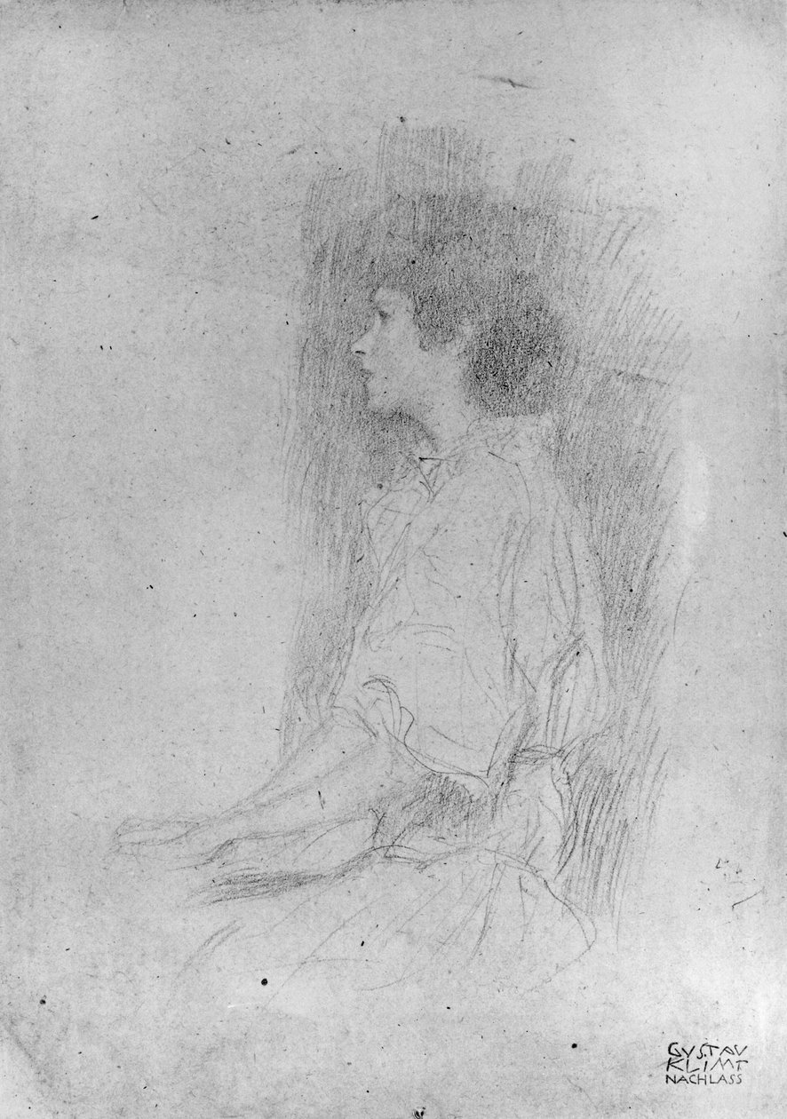 Siedząca dziewczyna w cieniu autorstwa Gustav Klimt