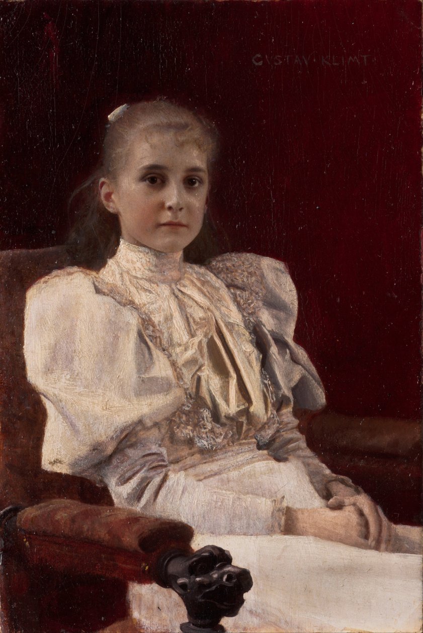 Siedząca młoda dziewczyna autorstwa Gustav Klimt