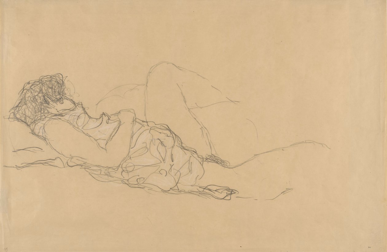 Śpiąca kobieta autorstwa Gustav Klimt