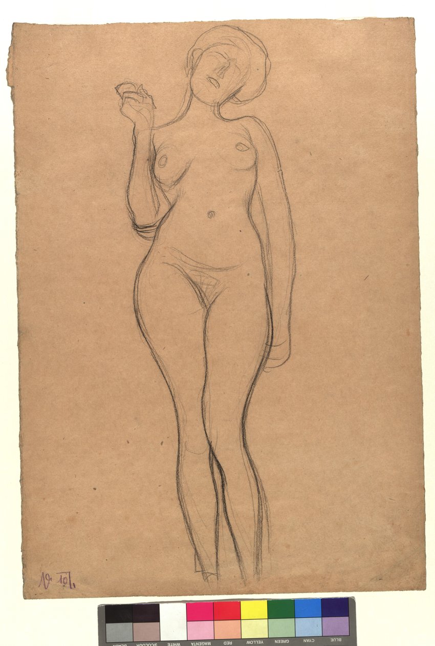 Stehender weiblicher Akt autorstwa Gustav Klimt