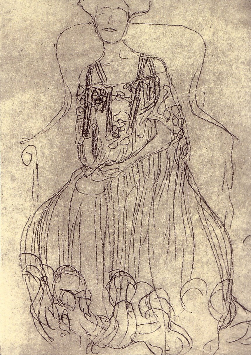 Studium do obrazu Portret Adele Bloch-Bauer I autorstwa Gustav Klimt