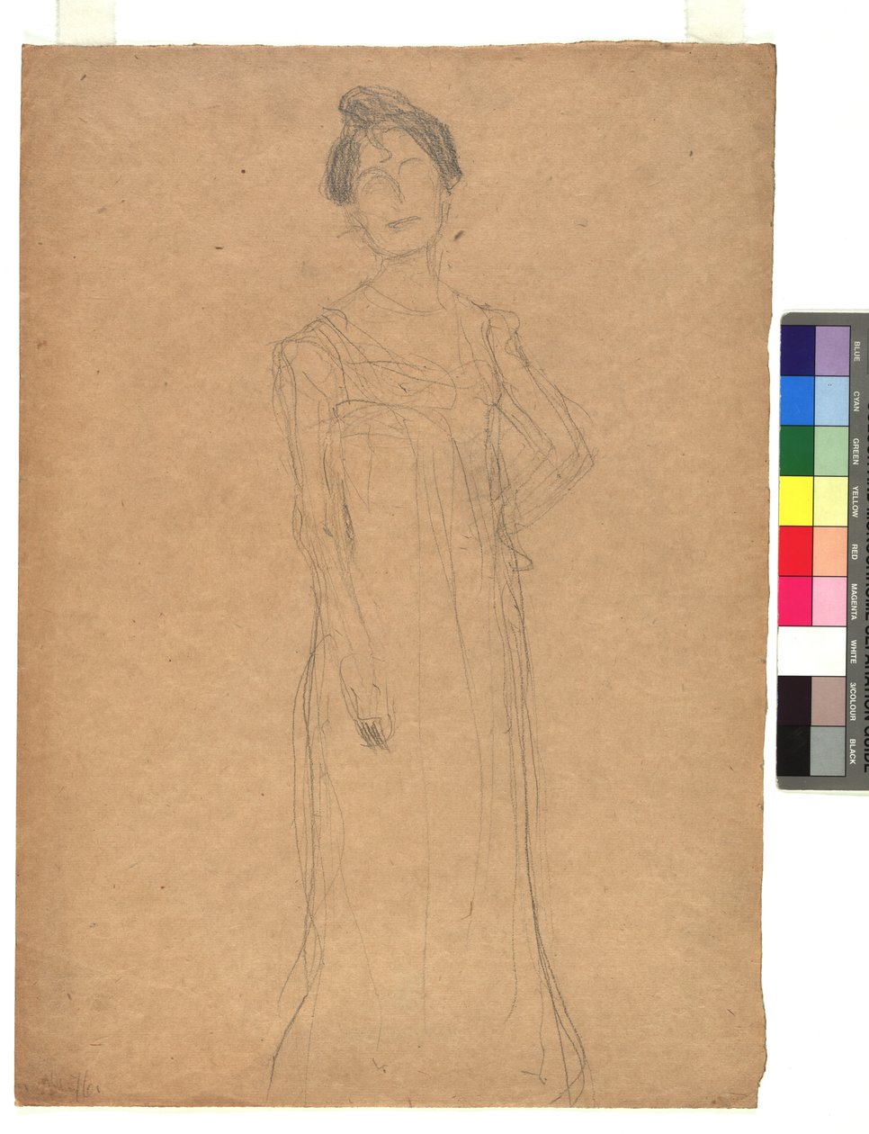 Studie zu einem Damenporträt autorstwa Gustav Klimt