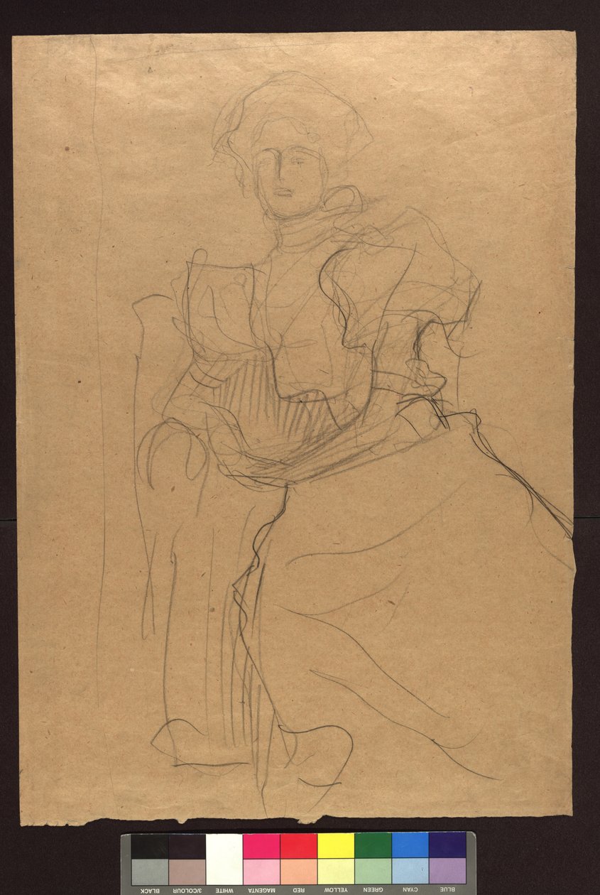 Studie zum Bildnis Sonja Knips autorstwa Gustav Klimt