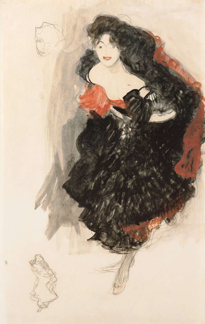 Studium do obrazu „Judyta II“ autorstwa Gustav Klimt