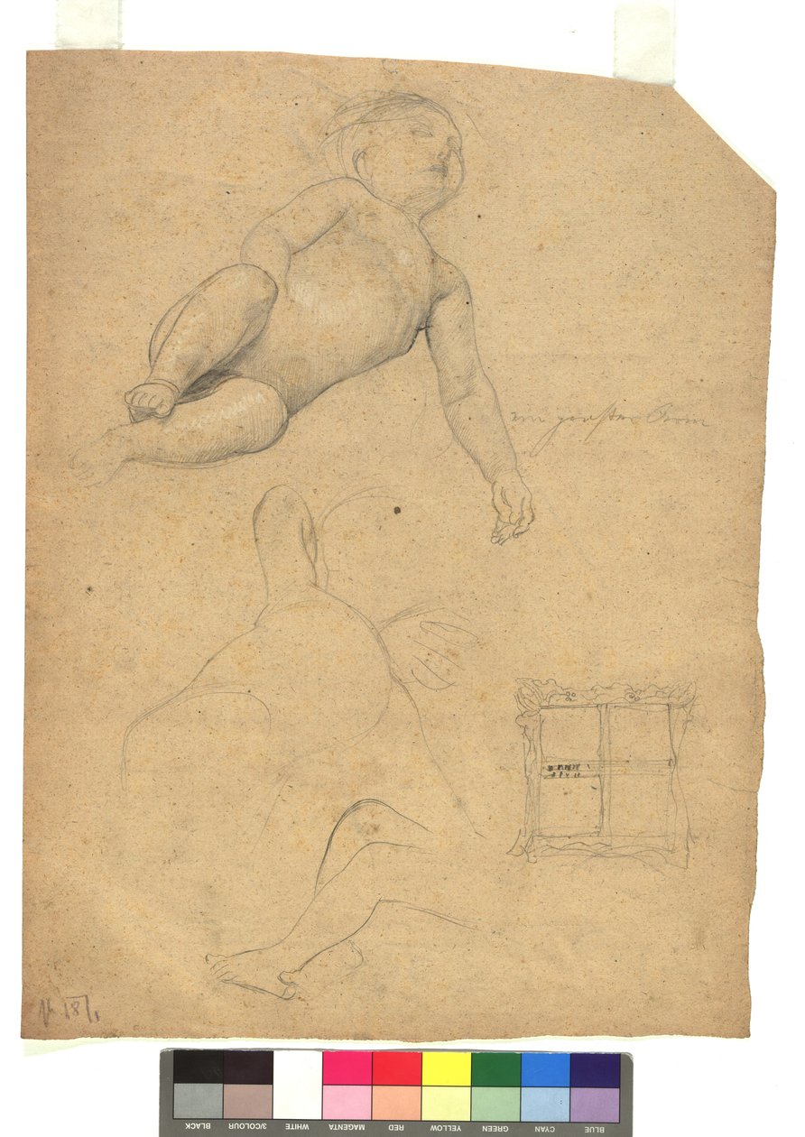 Studien zu Kinderakten, Rahmenentwurf autorstwa Gustav Klimt