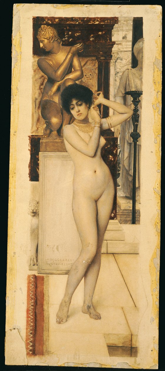 Studium do „Alegorii rzeźby, 1890 autorstwa Gustav Klimt