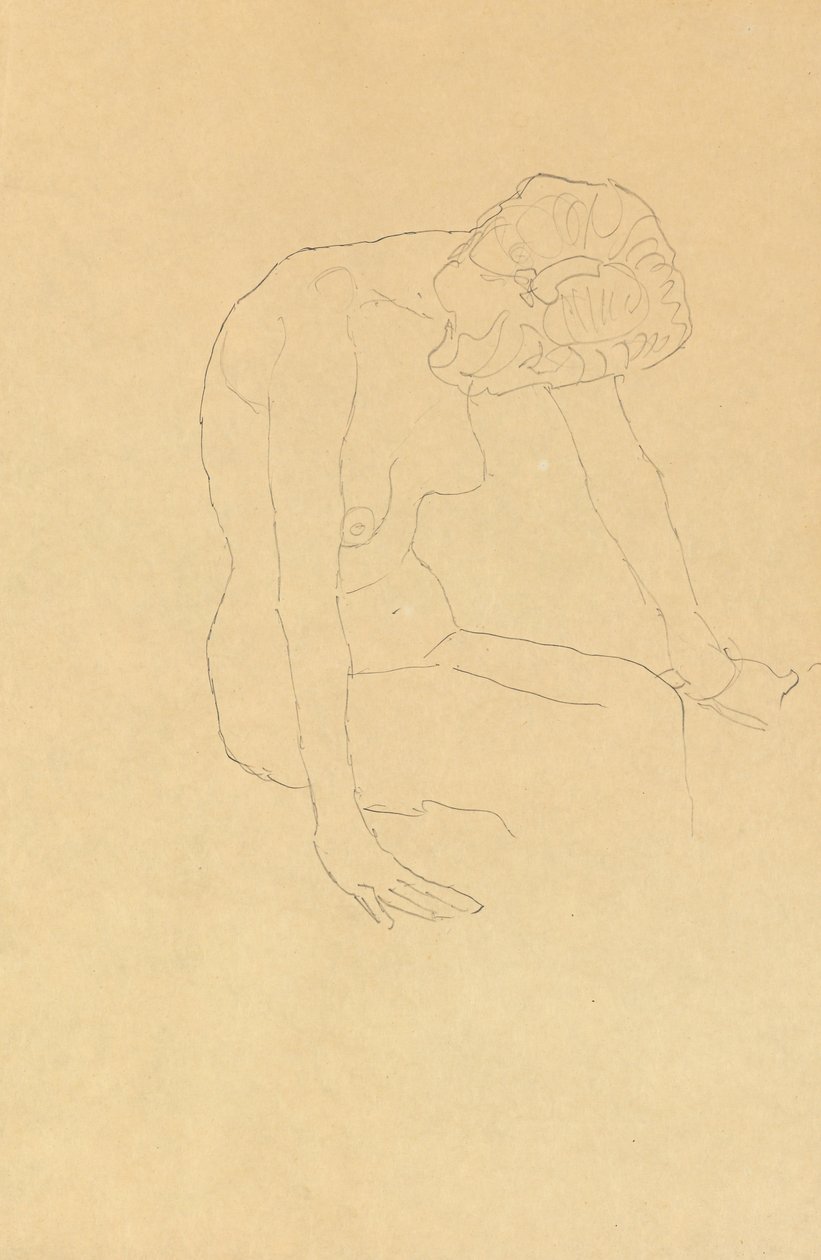 Studium aktu kobiecego, ok. 1908-1909 autorstwa Gustav Klimt