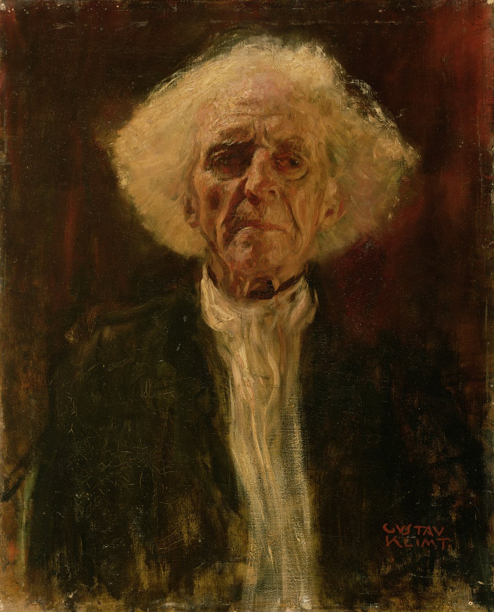 Studium głowy niewidomego mężczyzny autorstwa Gustav Klimt