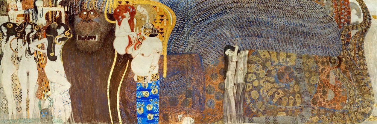 Fryz Beethovena, Szczegół: Wrogie siły, 1902 autorstwa Gustav Klimt