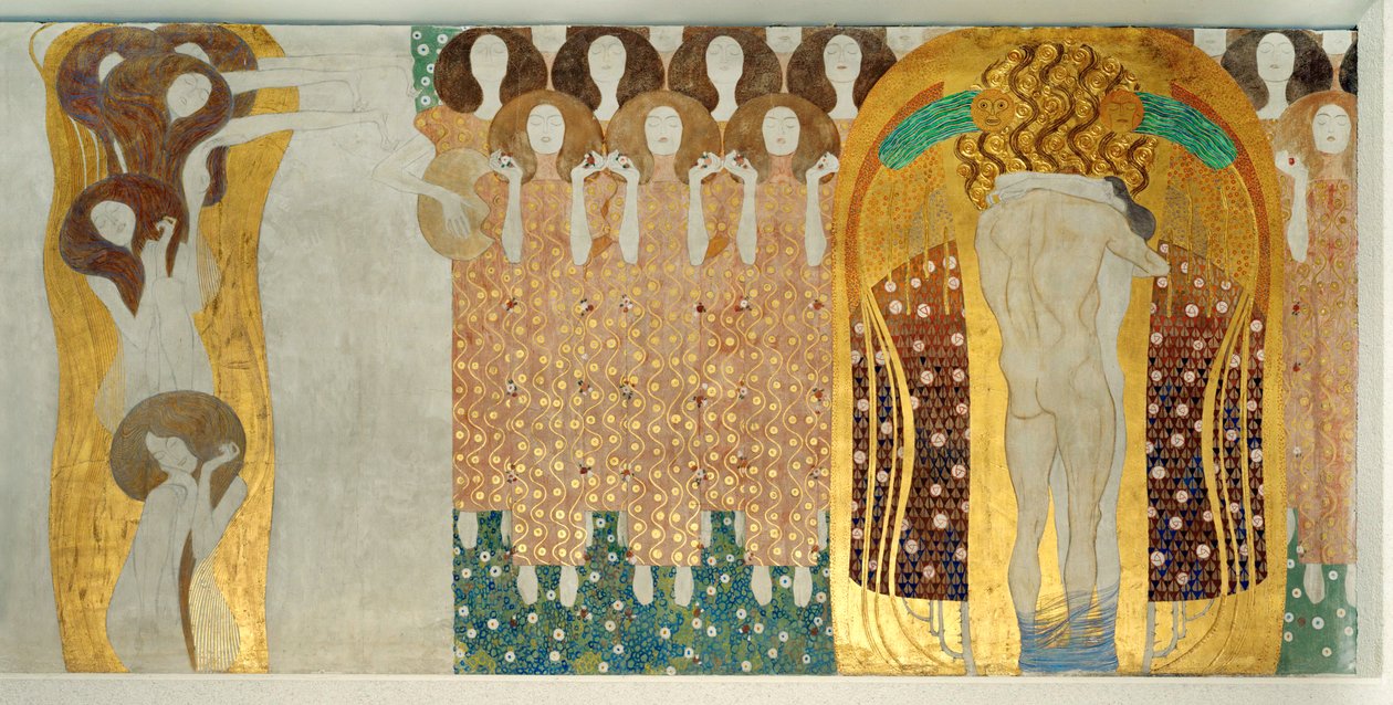 Fryz Beethovena, szczegół autorstwa Gustav Klimt