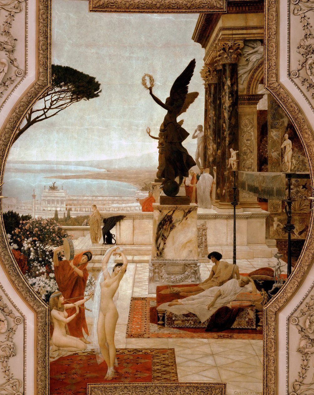 Teatr w Taorminie, 1884-1888 autorstwa Gustav Klimt