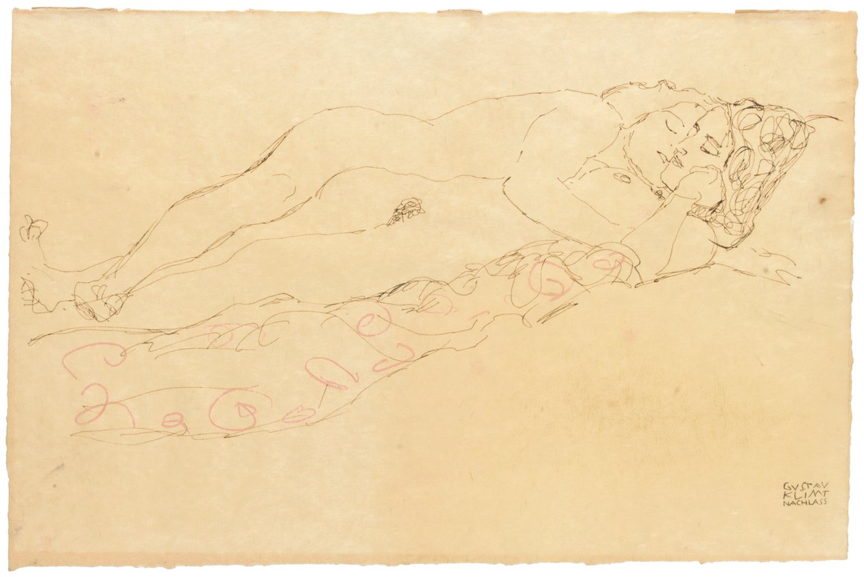 Dwa leżące akty, ok. 1913 autorstwa Gustav Klimt