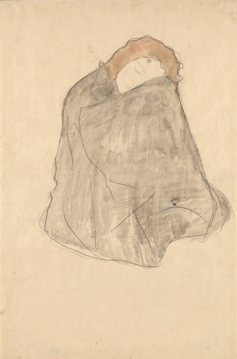 Kobieta siedząca, 1908-1909 autorstwa Gustav Klimt