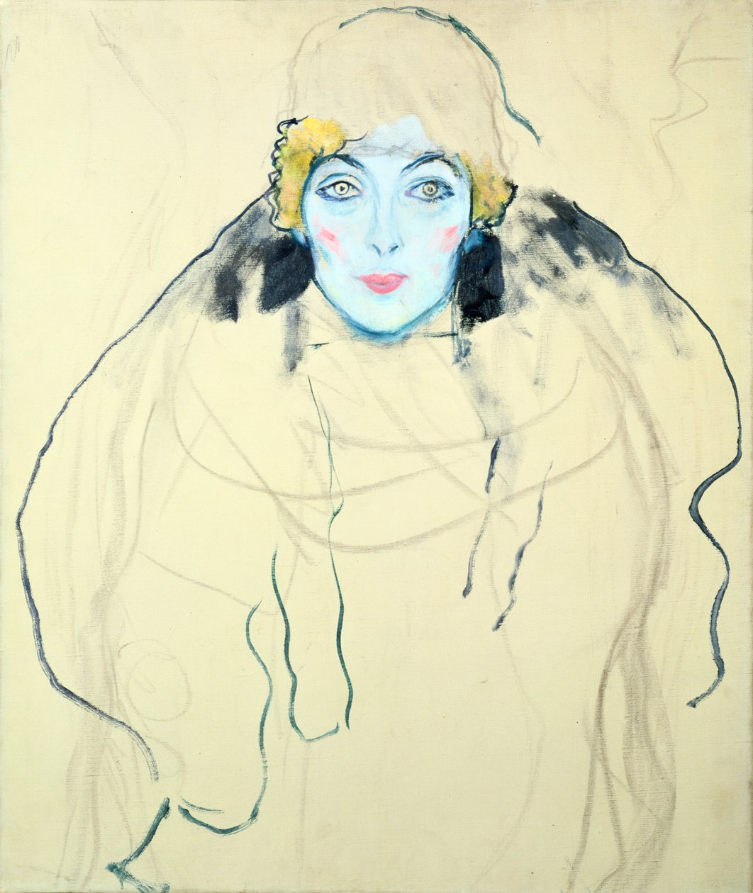 Głowa kobiety Głowa kobiety, 1917 autorstwa Gustav Klimt