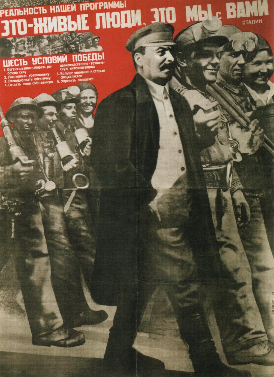 Rzeczywistość naszego programu to prawdziwi ludzie: plakat „Ty i ja”, 1931 autorstwa Gustav Klutsis
