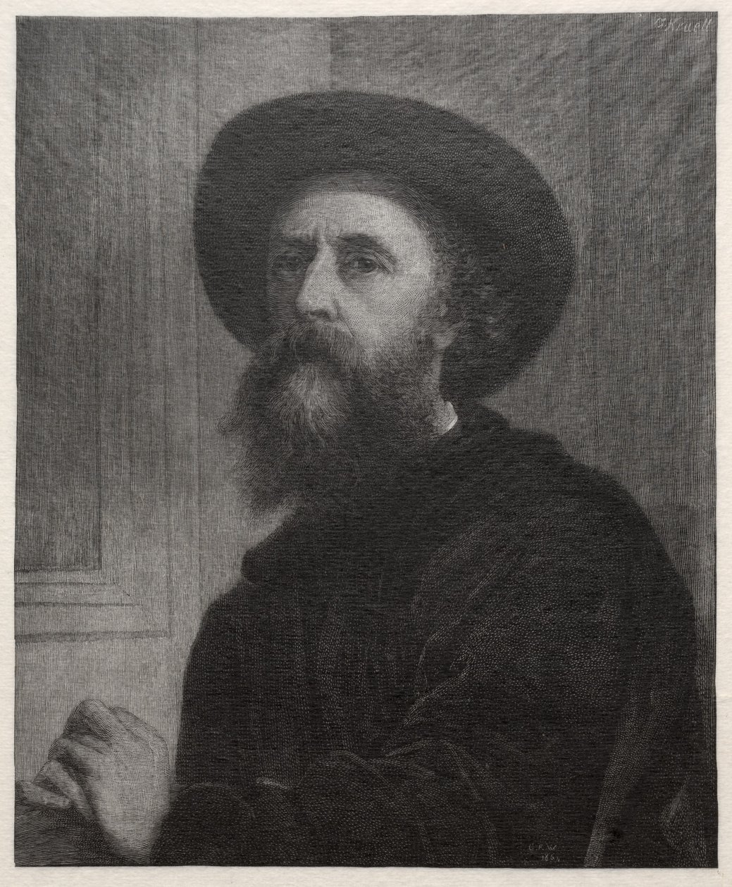 George Frederick Watts, 1887. autorstwa Gustav Kruell