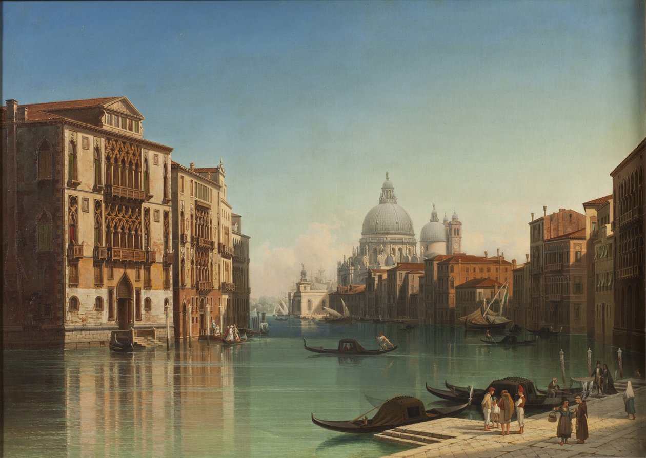 Widok na Canal Grande w Wenecji, 1860 autorstwa Gustaf Wilhelm Palm