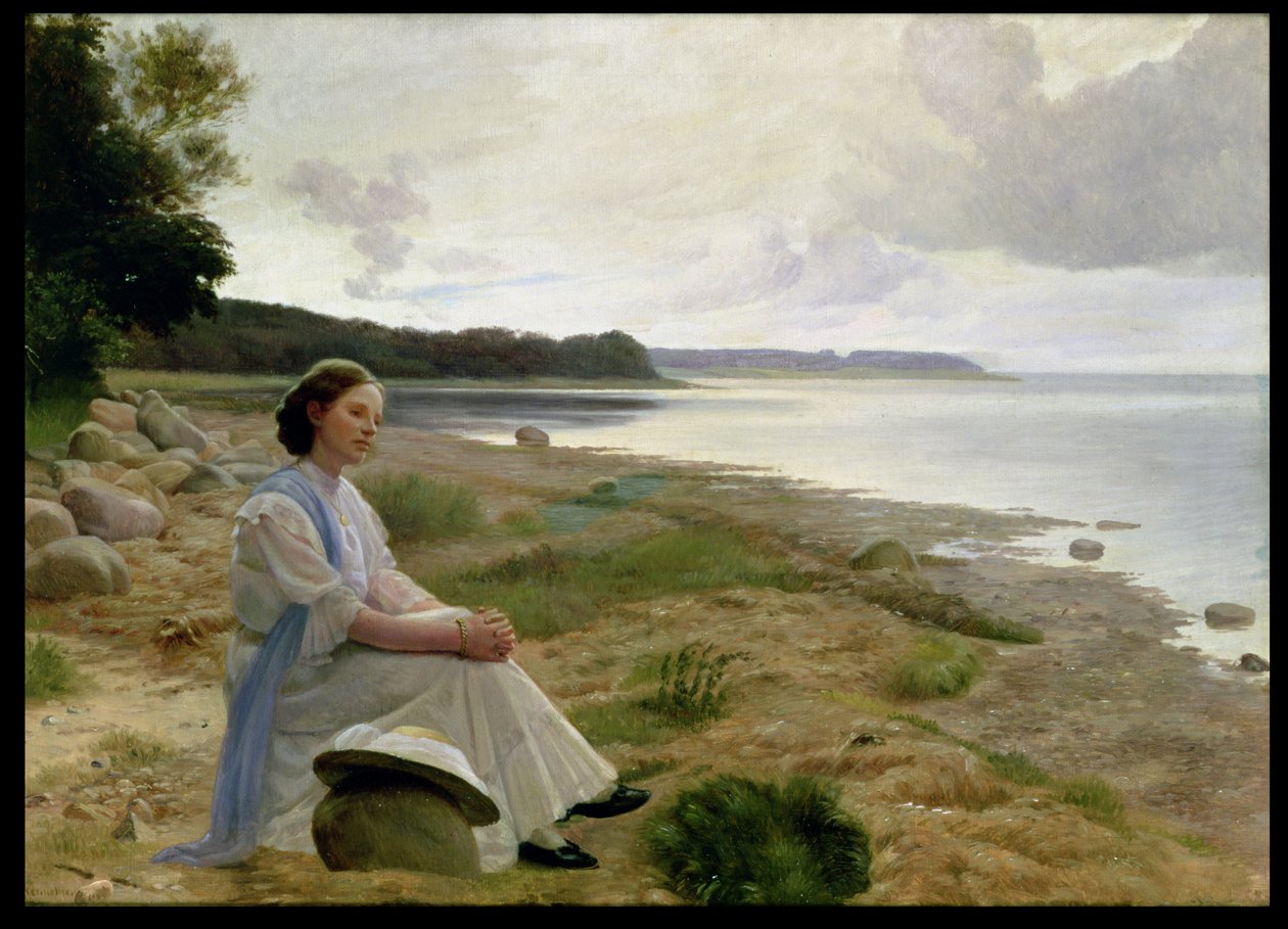 Na plaży (olej na płótnie) autorstwa Gustav Vermehren
