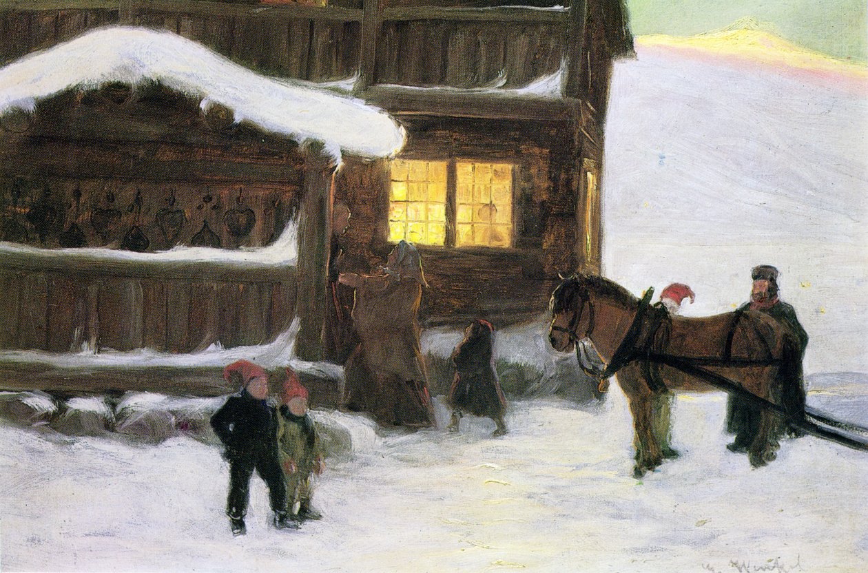 Przybywają goście (kolor lito) autorstwa Gustav Wentzel