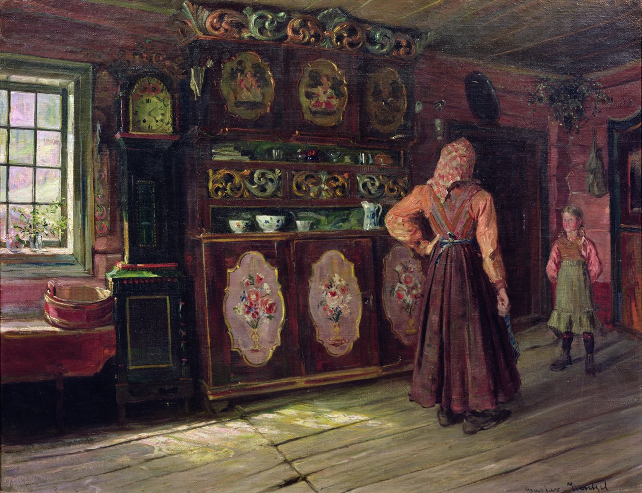 Wykład (olej na płótnie) autorstwa Gustav Wentzel