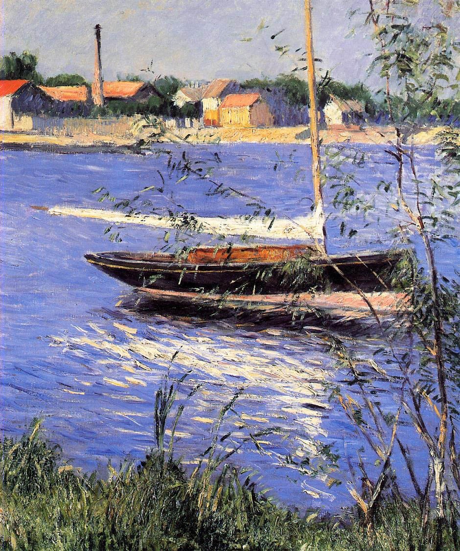 Łódź na Sekwanie w Argenteuil autorstwa Gustave Caillebotte