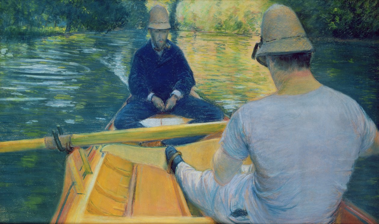 Żeglarze na Yerres autorstwa Gustave Caillebotte