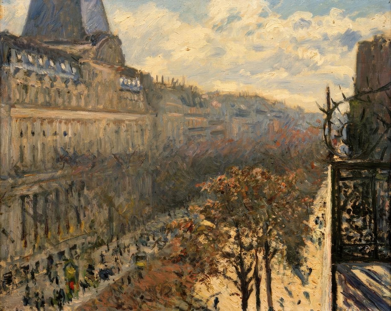 Bulwar Włochów autorstwa Gustave Caillebotte