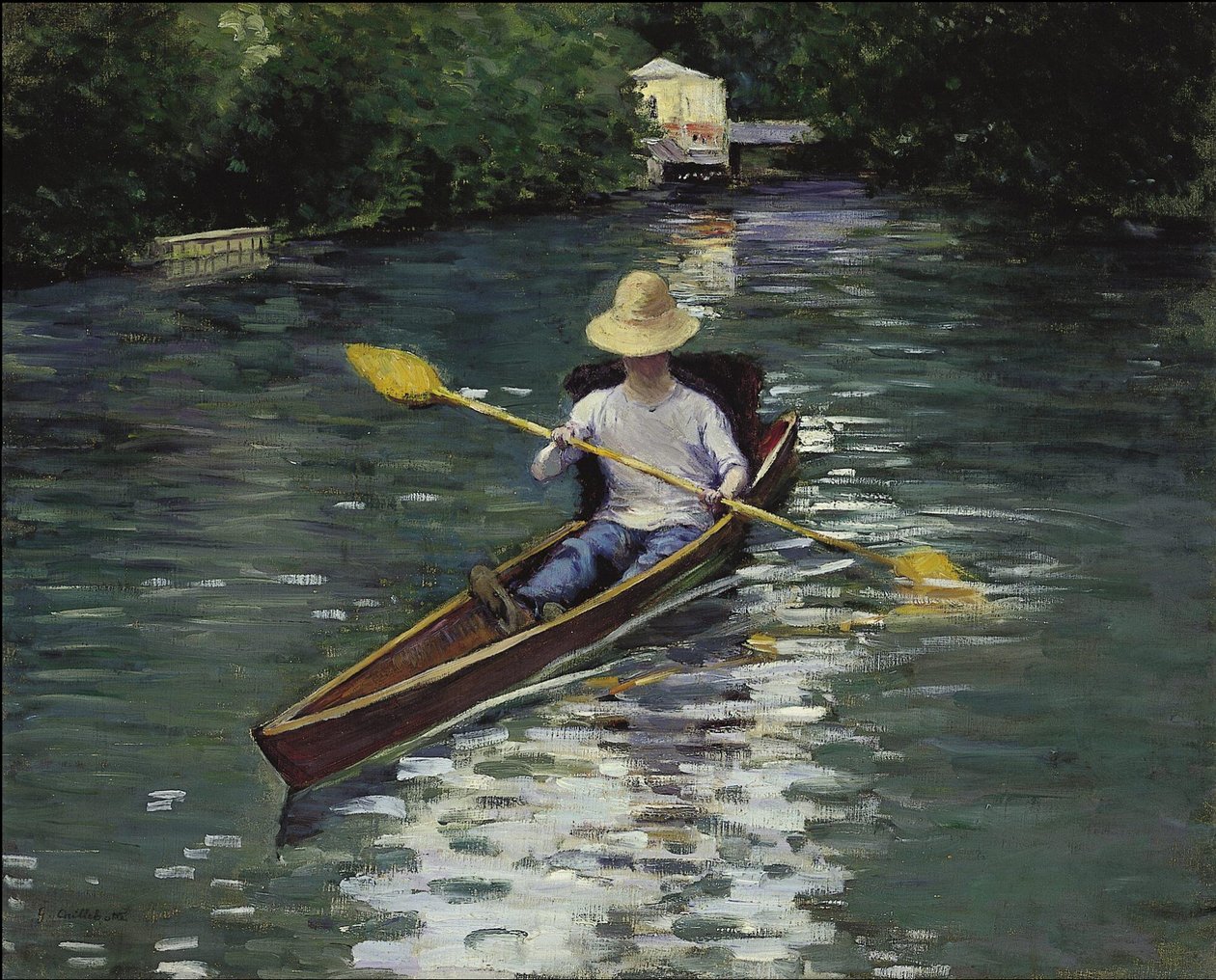 Spływ kajakowy po rzece Yerres autorstwa Gustave Caillebotte