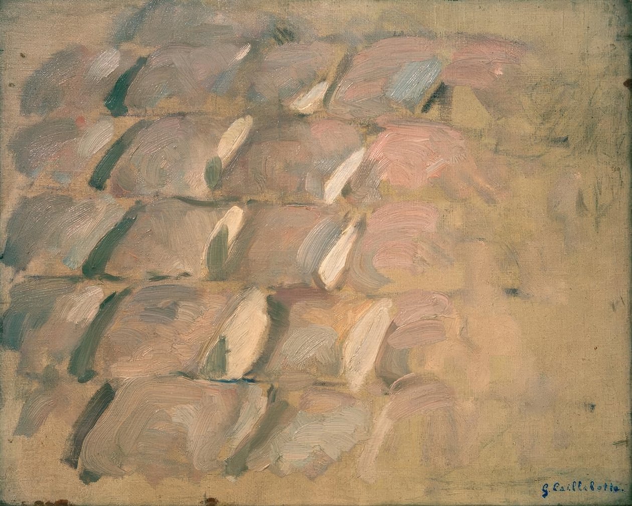 Studiuj na Rue de Paris, deszczowa pogoda: bruk autorstwa Gustave Caillebotte