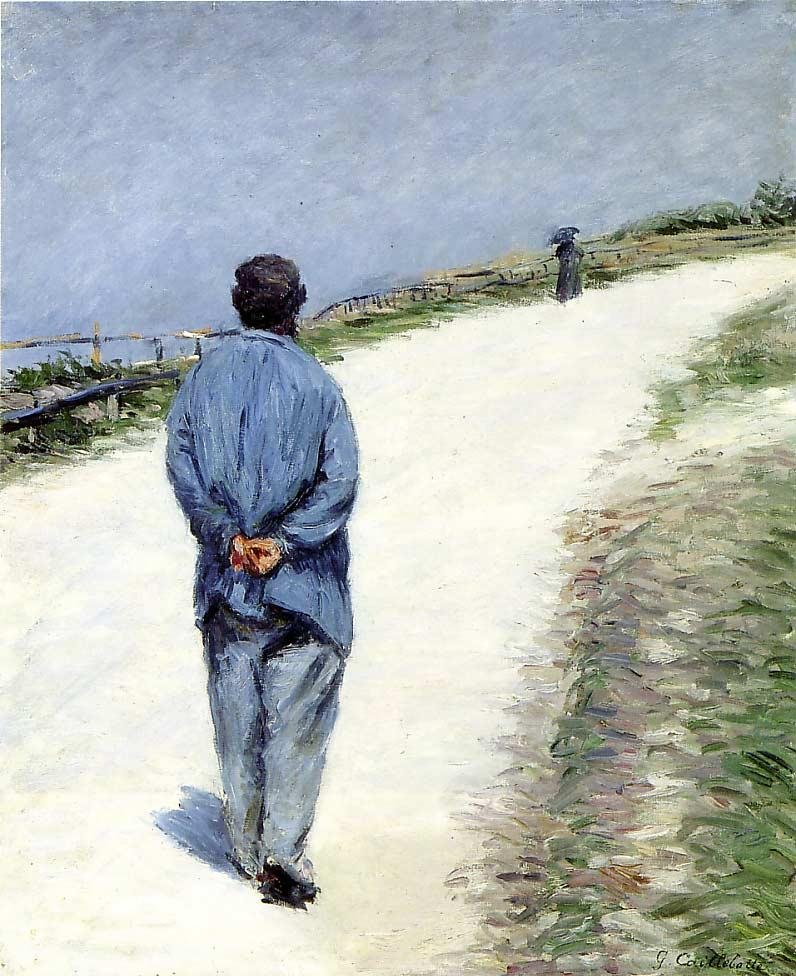 Mężczyzna ubrany w bluzkę autorstwa Gustave Caillebotte