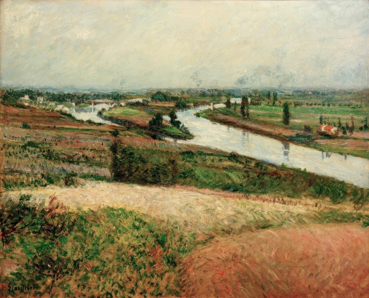 Sekwana na końcu Epinay autorstwa Gustave Caillebotte