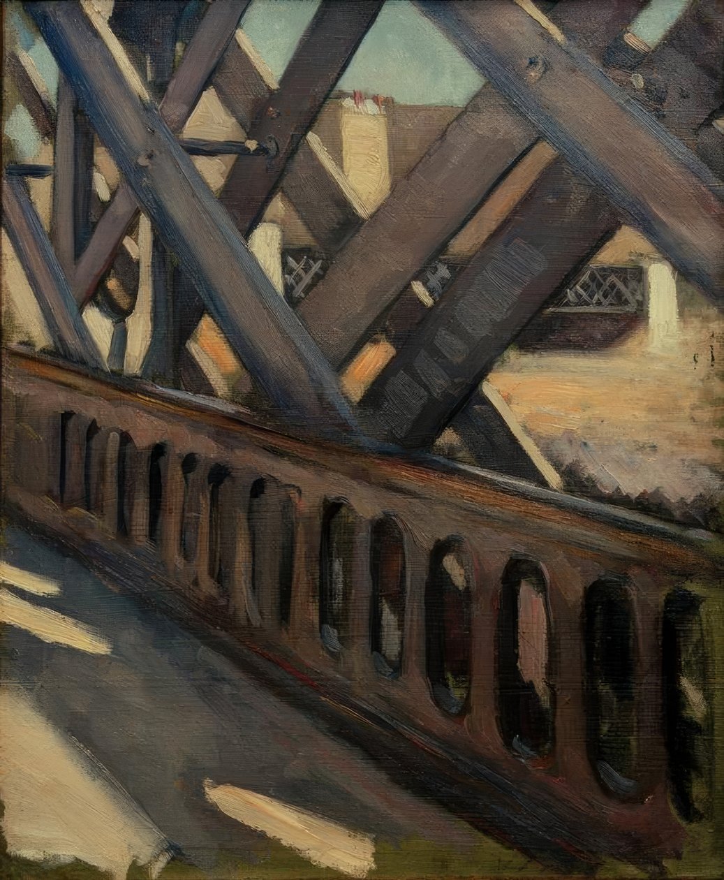 Most Europy, studium częściowe autorstwa Gustave Caillebotte