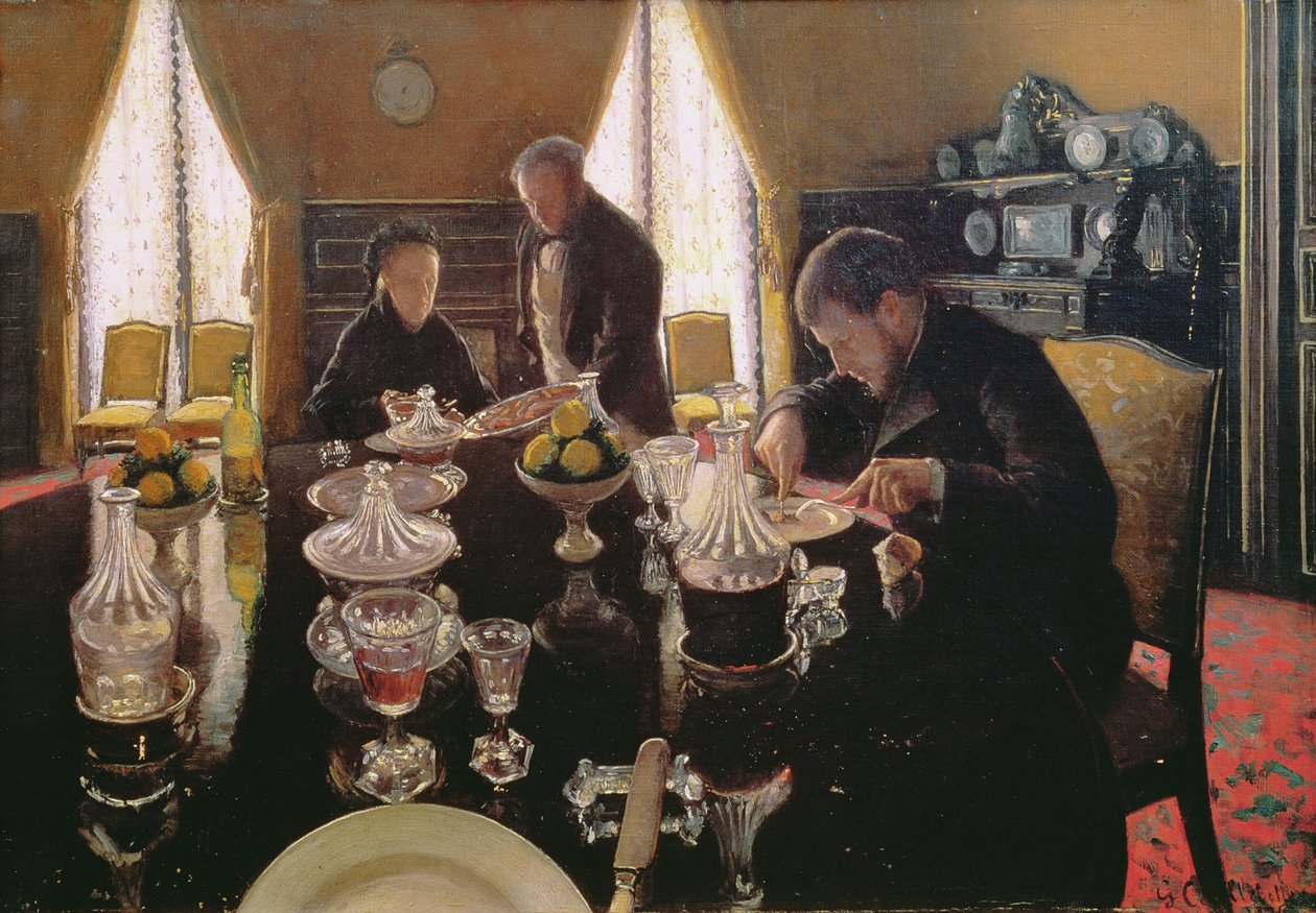 Obiad, 1876 autorstwa Gustave Caillebotte