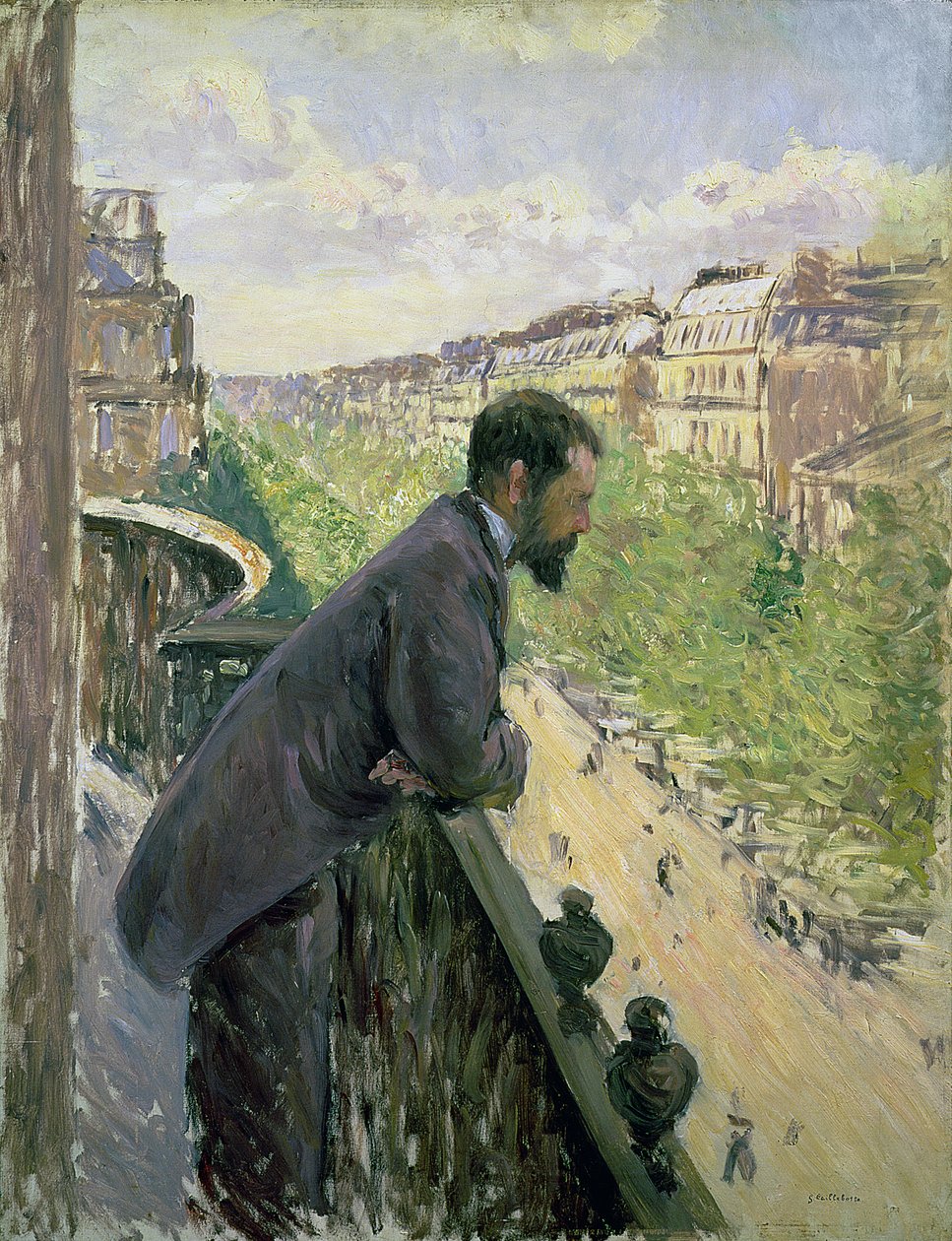 Mężczyzna na balkonie, ok.1880 autorstwa Gustave Caillebotte