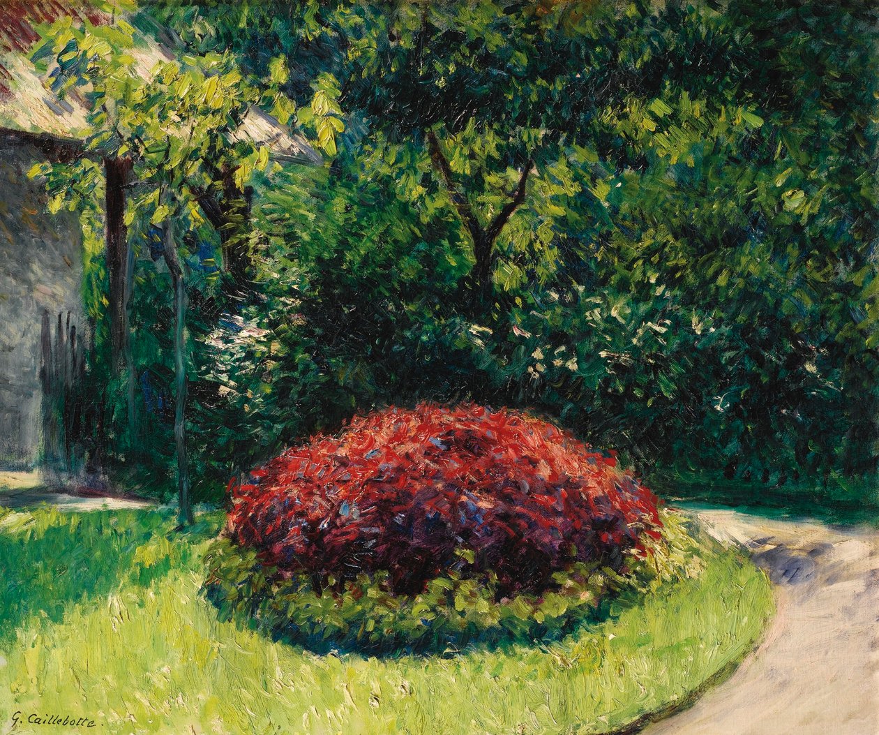 Kwietnik, ogród Petit-Gennevilliers autorstwa Gustave Caillebotte