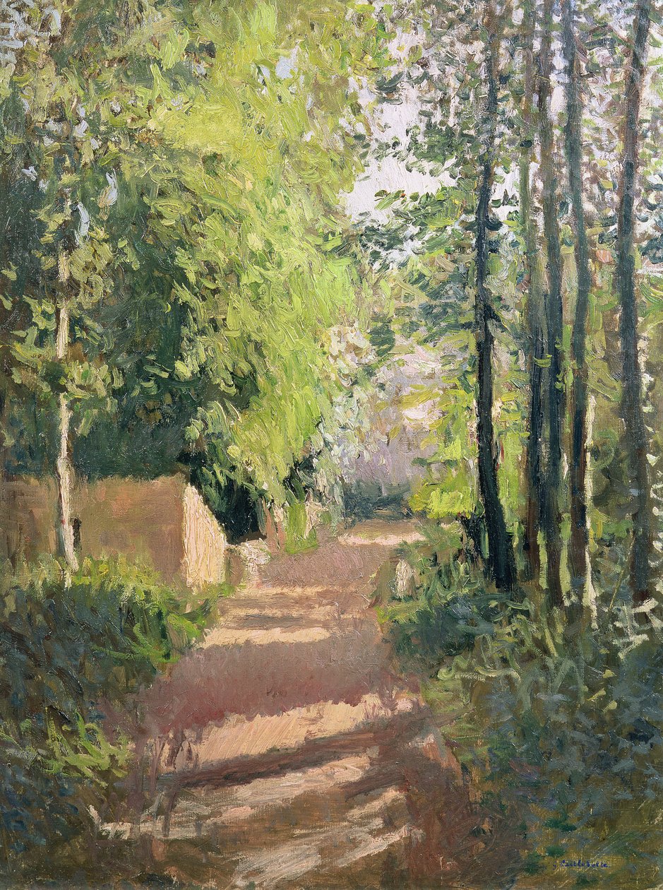 Ścieżka w lesie w Normandii autorstwa Gustave Caillebotte