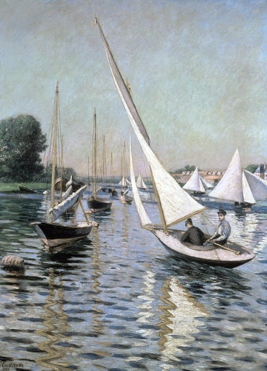 Regaty w Argenteuil, 1893 autorstwa Gustave Caillebotte
