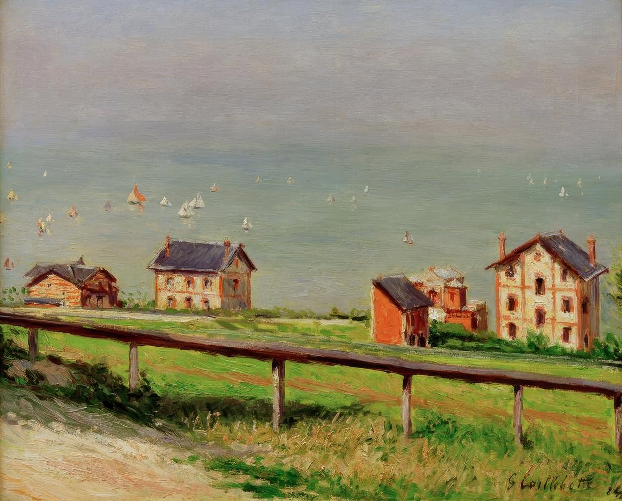 Regaty na morzu w Trouville autorstwa Gustave Caillebotte