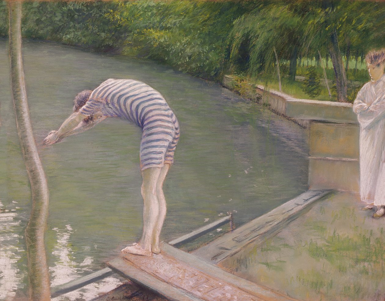 Kąpiący się lub nurek, 1877 autorstwa Gustave Caillebotte