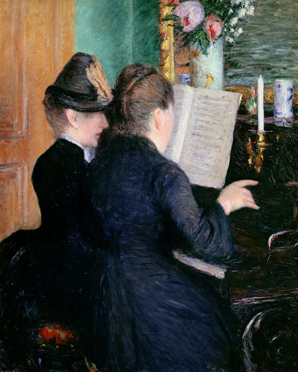 Lekcja fortepianu, 1881 autorstwa Gustave Caillebotte