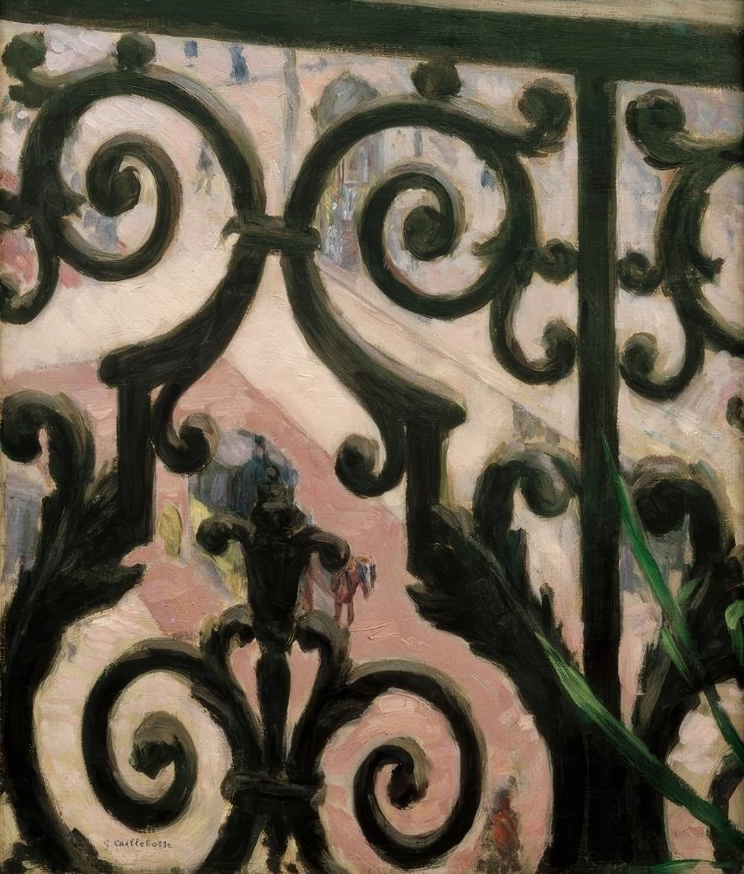 Widok z balkonu autorstwa Gustave Caillebotte
