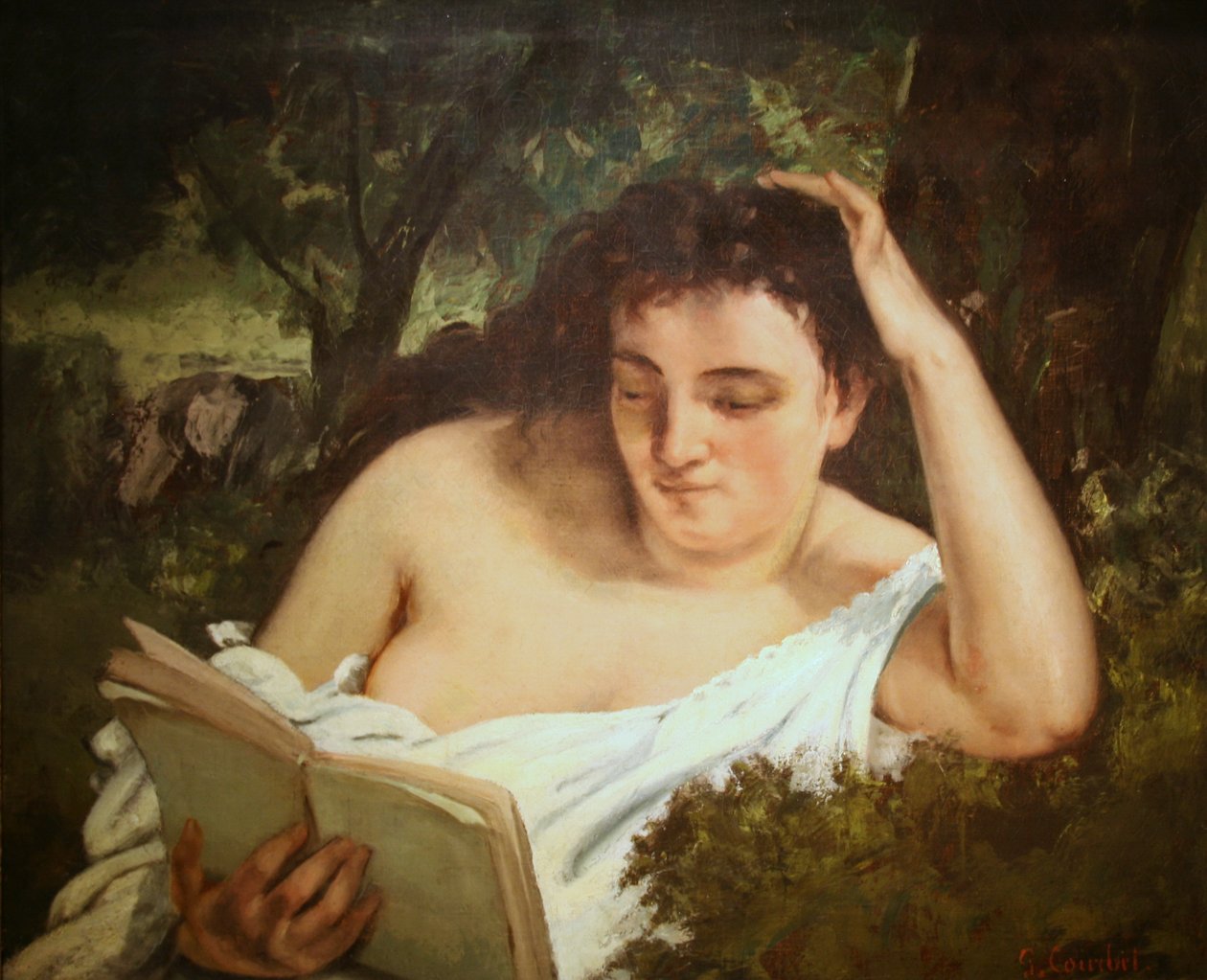 Młoda kobieta czytająca autorstwa Gustave Courbet