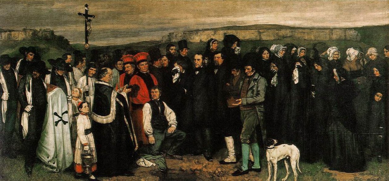 Pogrzeb w Ornans autorstwa Gustave Courbet