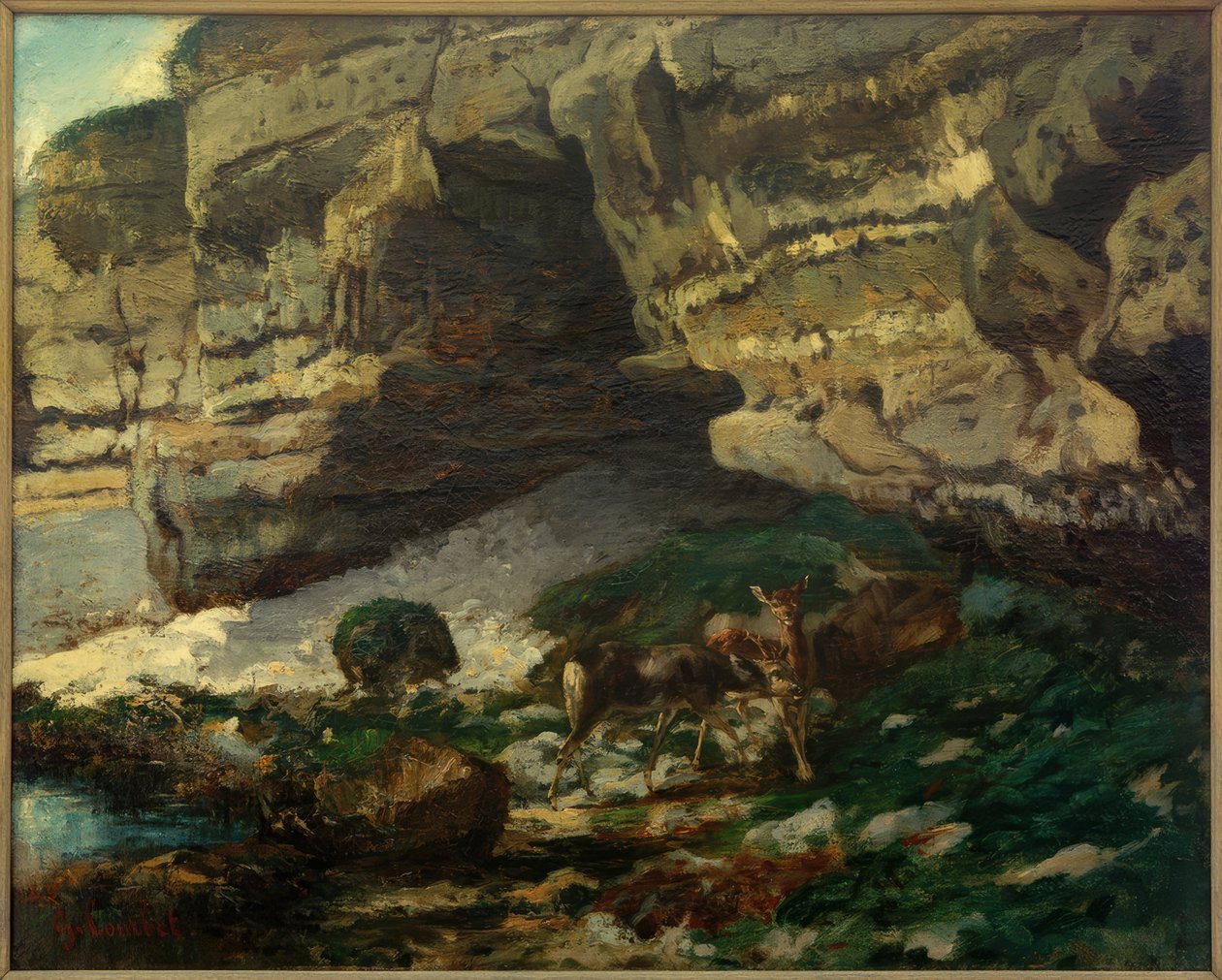 Sarna u źródła autorstwa Gustave Courbet